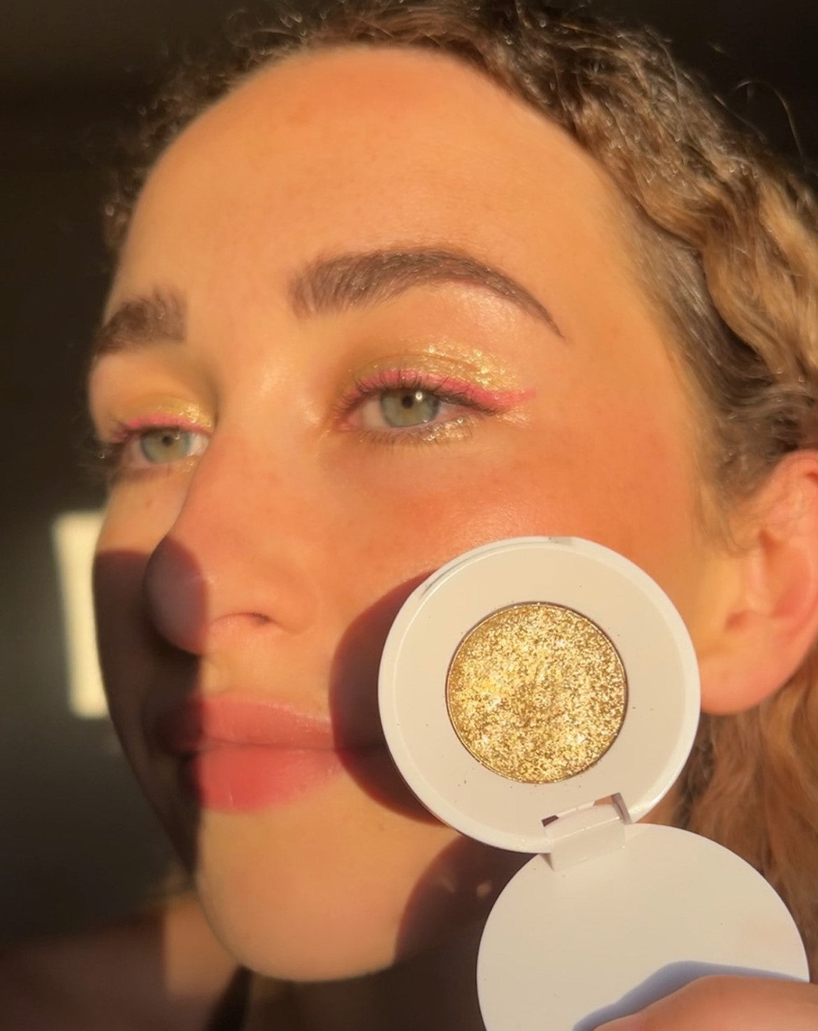 Gold Biodegradable Glitter Eyeshadow